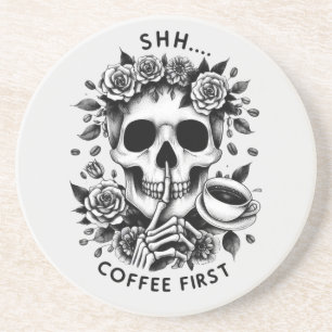 Shhh... Kaffee zuerst Getränkeuntersetzer