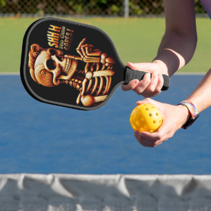 SHHH... Niemand kümmert sich um leise Skelette Pickleball Schläger