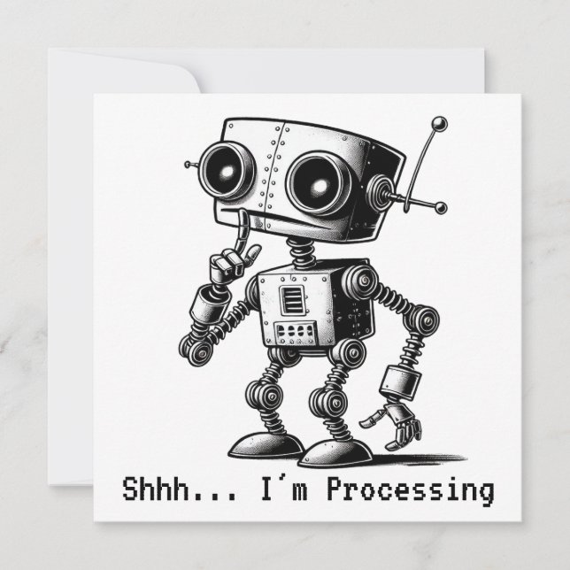 Shhh Robot - Shhh.. Ich arbeite. (Vorderseite)