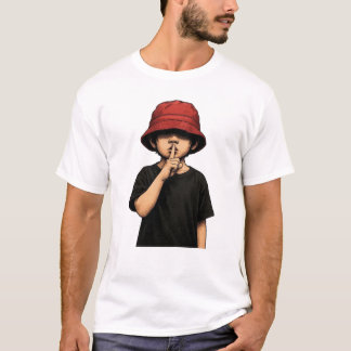 Shhh Silence Please T-Shirt | Minimal Street Art 