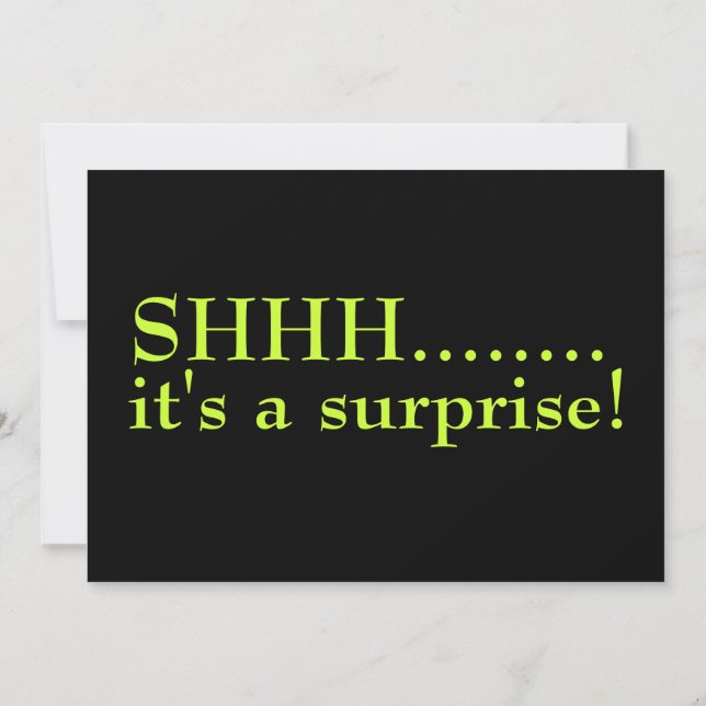 Shhh Surprise 60e anniversaire de fête Invitation (Dos)