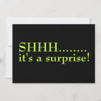 Shhh Surprise 60e anniversaire de fête Invitation
