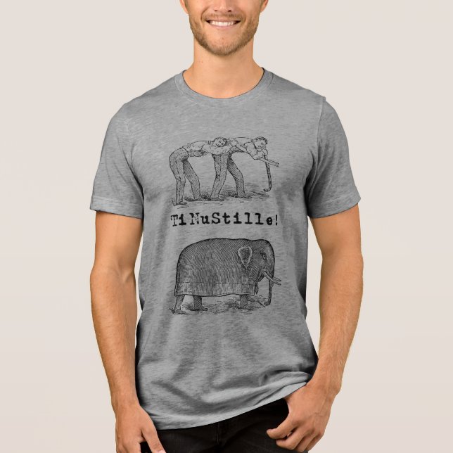 "shhh..." T-Shirt grau Tri-Blend Shirt (Vorderseite)