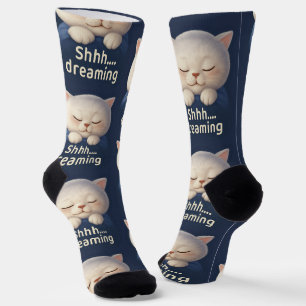 Shhh Träumende Katze: Kuscheliges Schlafenszeit Ba Socken