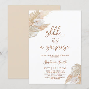Shhh Überraschung Pampas Grass Dusche Einladung