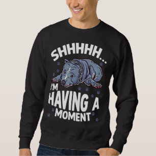 Shhhh ich habe einen Moment Schlampe Pitbull Sleep Sweatshirt