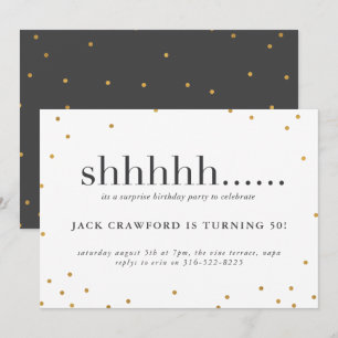 Shhhh, invitation surprise à la fête d'anniversair
