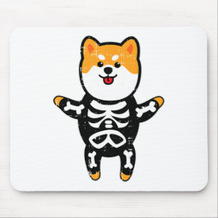 Shi Inu Skeleton Kostüm Niedlich Easy Dog Hallowee Mousepad