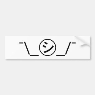 Shi Kana Shrug Emoticon Ø\_ ㋛_/ Japanisch Kaomo Autoaufkleber