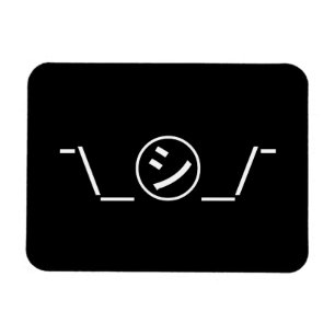 Shi Kana Shrug Emoticon Ø\_ ㋛_/ Japanisch Kaomoji Magnet
