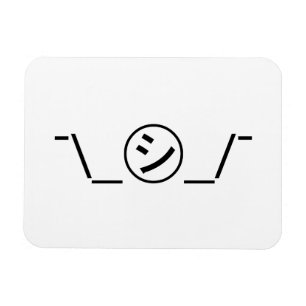 Shi Kana Shrug Emoticon Ø\_ ㋛_/ Japanisch Kaomoji Magnet