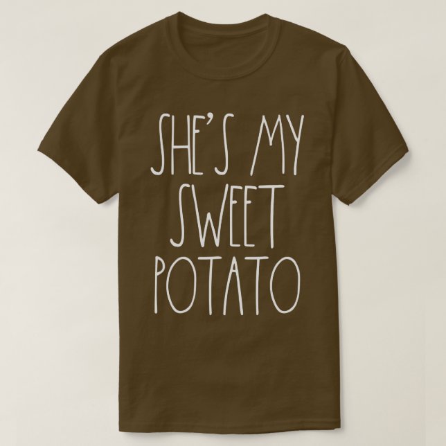 Shi meine süße Kartoffel I Yam Set Paare Thanksgiv T-Shirt (Design vorne)