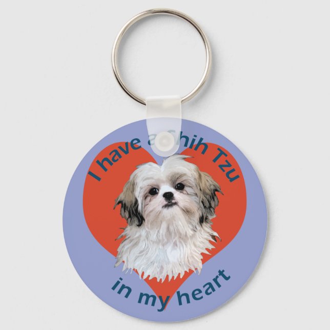 Shi Tzu in meinem Herzen Schlüsselanhänger (Vorderseite)