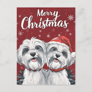 Shi Tzu Merry Christmas Postkarte