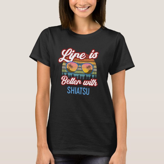 Shiatsu Vintage Sunset Shiatsu Teacher Beginner T-Shirt (Vorderseite)