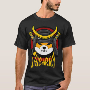 SHIB ARMY Crypto Samurai Shiba Inu-Münze T-Shirt