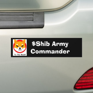 SHIBA ARMY : Commander Bumper Sticker