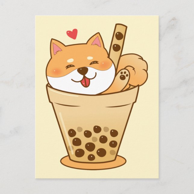 Shiba Boba Postkarte (Vorderseite)