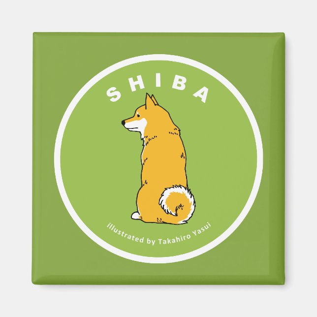 Shiba Carré Magnet (Devant)