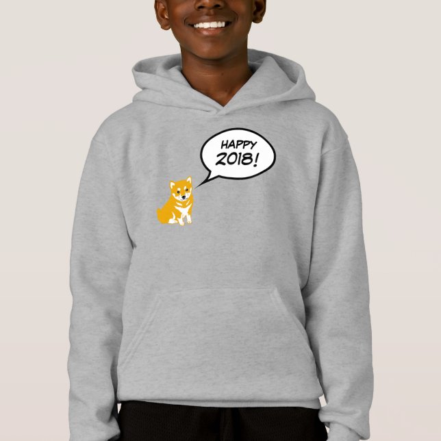 Shiba Dog custom Year Kleinkind Hoddie Hoodie (Vorderseite)