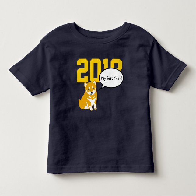 Shiba Dog Year 2018 Baby T-Shirt (Vorderseite)