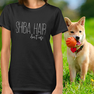 Shiba-Haar, wen kümmerts Weiße Typografie T-Shirt
