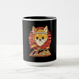 Shiba Hund mit Sushi Yummy Food Gift Tasse