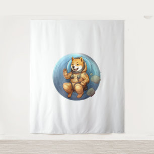 Shiba im Weltraum Astronaut Shiba 9 Wandteppich