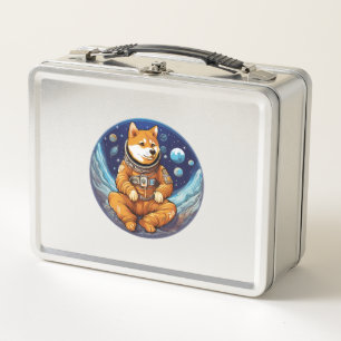 Shiba im Weltraum Astronaut Shiba Metall Brotdose