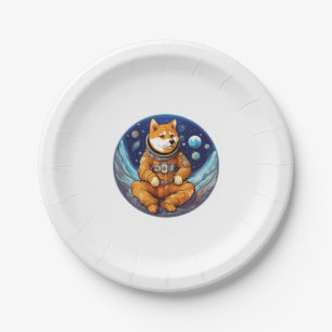 Shiba im Weltraum Astronaut Shiba Pappteller