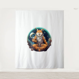 Shiba im Weltraumsastronauten Shiba 8 Wandteppich