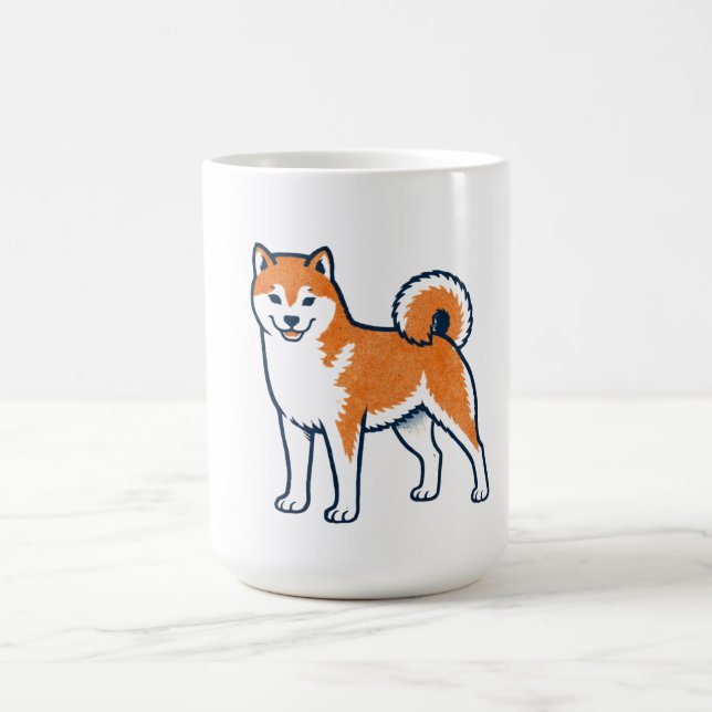 Shiba Inu ー Standing Kaffeetasse (Mittel)