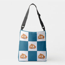 shiba inu à damiers sac carrossable motif