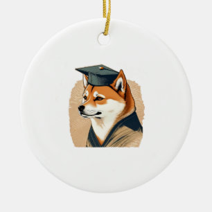 Shiba-Inu-Absolvent Keramik Ornament