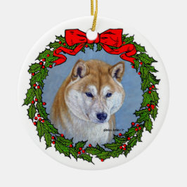 Shiba Inu Art von Glenda S. Harlan Keramik Ornament