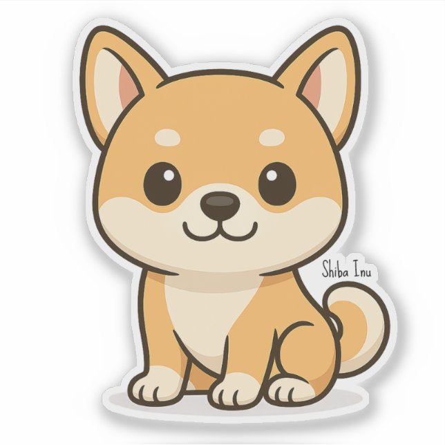 Shiba Inu Aufkleber (Vorderseite)