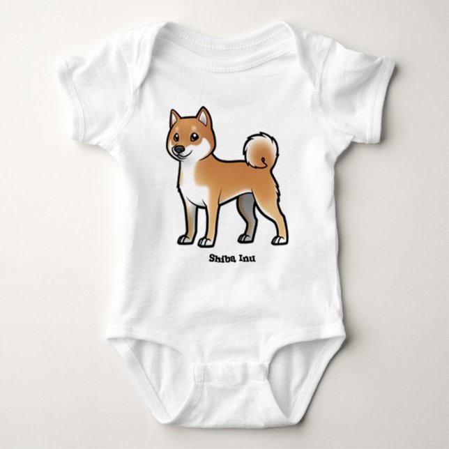 Shiba inu baby strampler (Vorderseite)