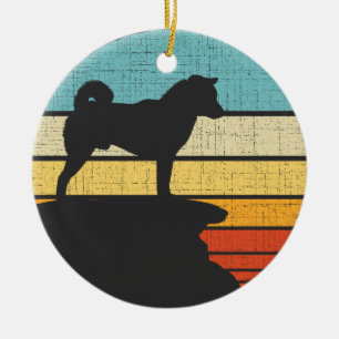Shiba Inu Besitzer Retro Vintage 60er 70er Hunde L Keramik Ornament