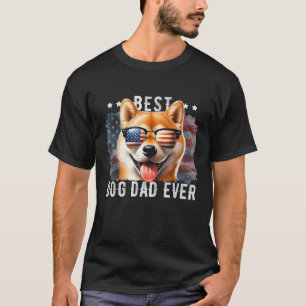 Shiba Inu Best Dog Vater Ever Father Day American T-Shirt