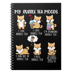 Shiba Inu Bubble Tea Women Boba Tea Dog Bubble Tee Notizblock