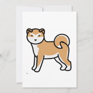 Shiba inu Cartoon Einladung