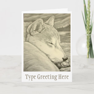 Shiba Inu Chien Cartes d'Art Personnalisées Shiba 