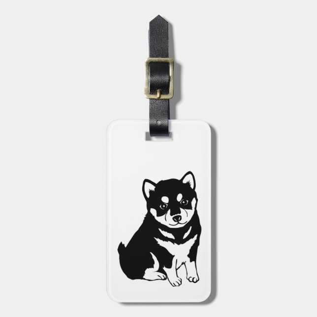 Shiba Inu Chinese Dog Year 2018 Gepäckmarke Gepäckanhänger (Vorderseite vertikal)