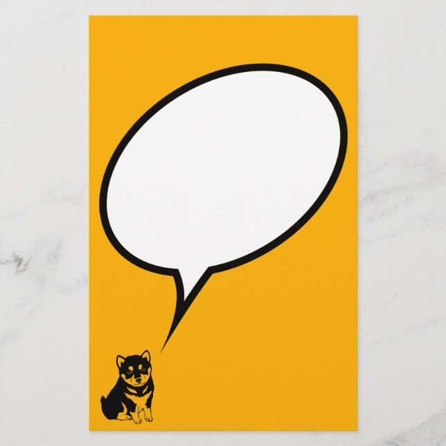 Shiba Inu Chinese Dog Year 2018 Sprachblase S Briefpapier (Vorderseite)