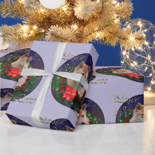 Shiba Inu Christmas Wreath Geschenkpapier