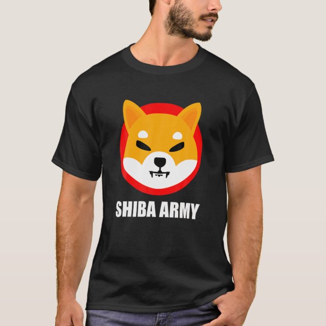 Shiba Inu Coin Krypto Token Kryptowährung Brieftas T-Shirt (Vorderseite)