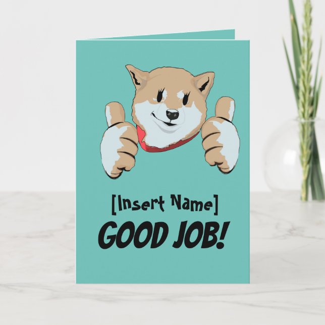 Shiba Inu Dankeskarte (Vorderseite)