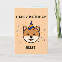 Shiba Inu Dog | Blauer und orangefarbener Geburtst