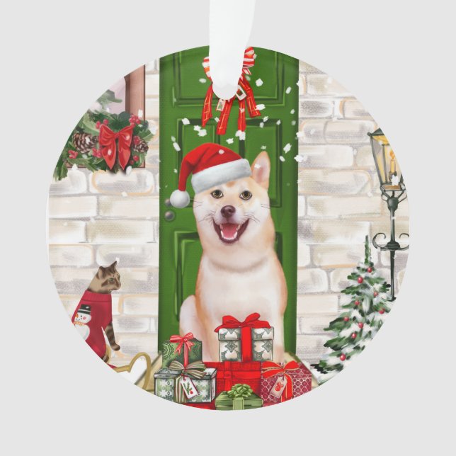 Shiba Inu Dog Christmas Ornament (Vorderseite)