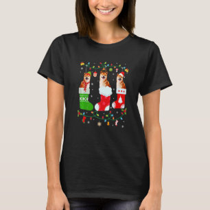 Shiba Inu Dog Drei Weihnachtssocken Sweater Xmas D T-Shirt